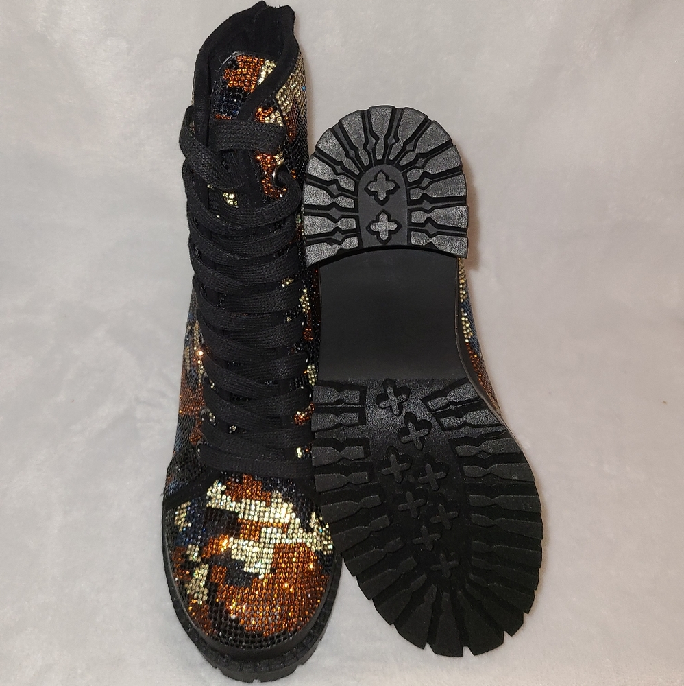 Steve Madden Rhinestone Combat Boot - Picture 5 of 5